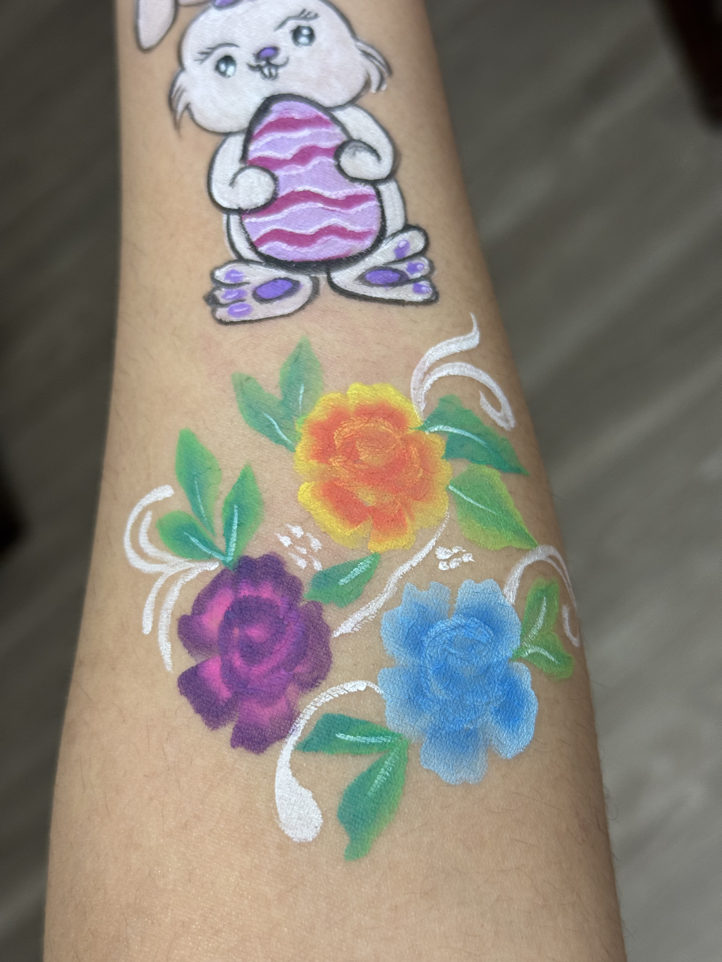 Three flowers with soft leaves