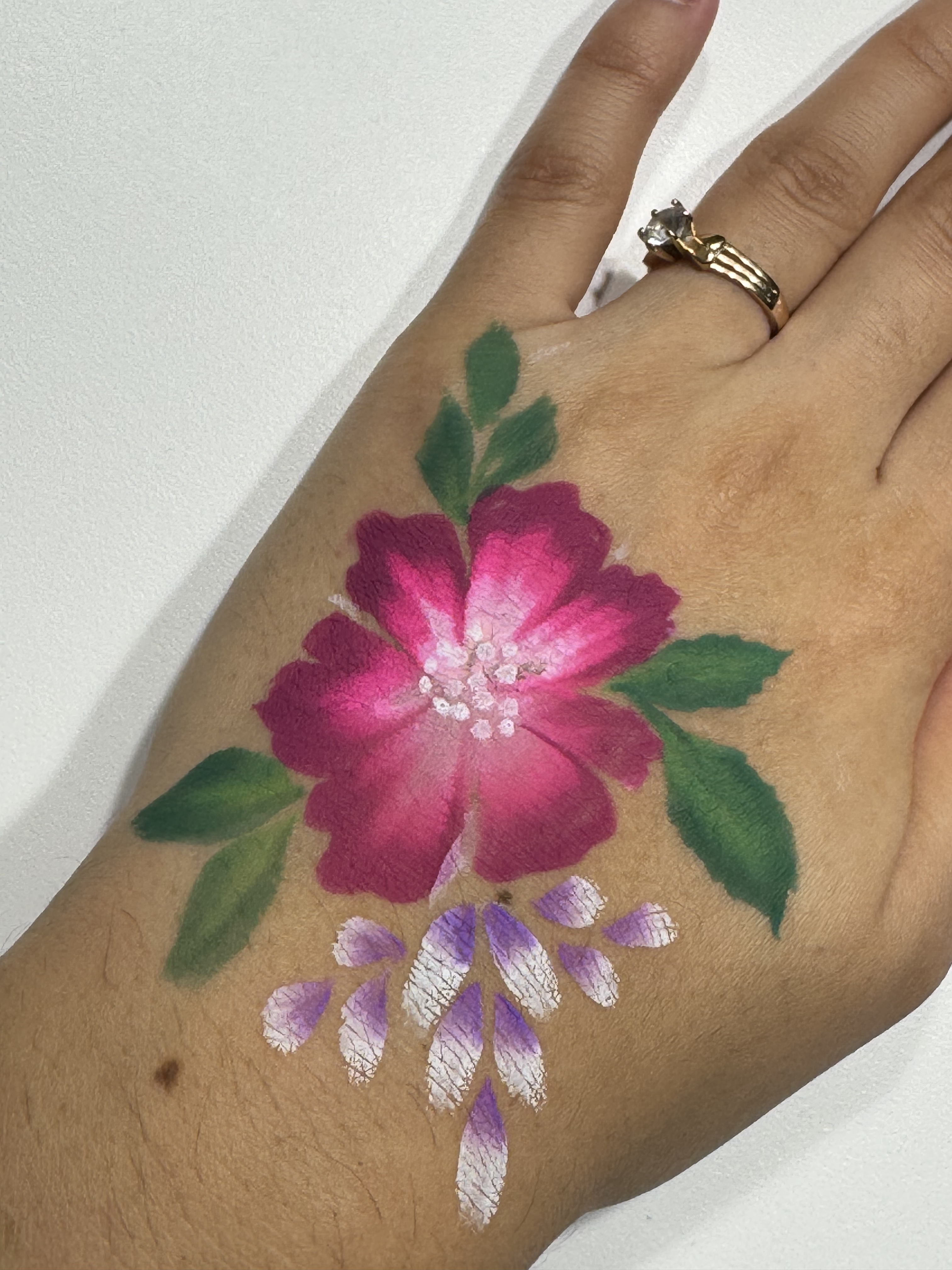 Pink flower with soft leaves